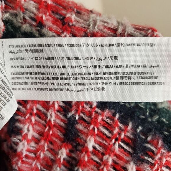 Abercrombie&Fitch Penguin Candy Cane Wool Blend Holiday Sweater Size Medium - Picture 4 of 13